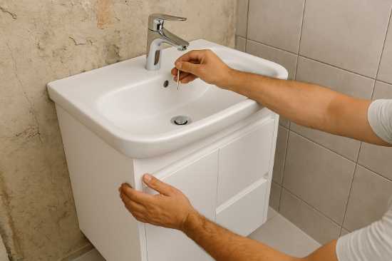 Montaža lavaboa sa ormarićem